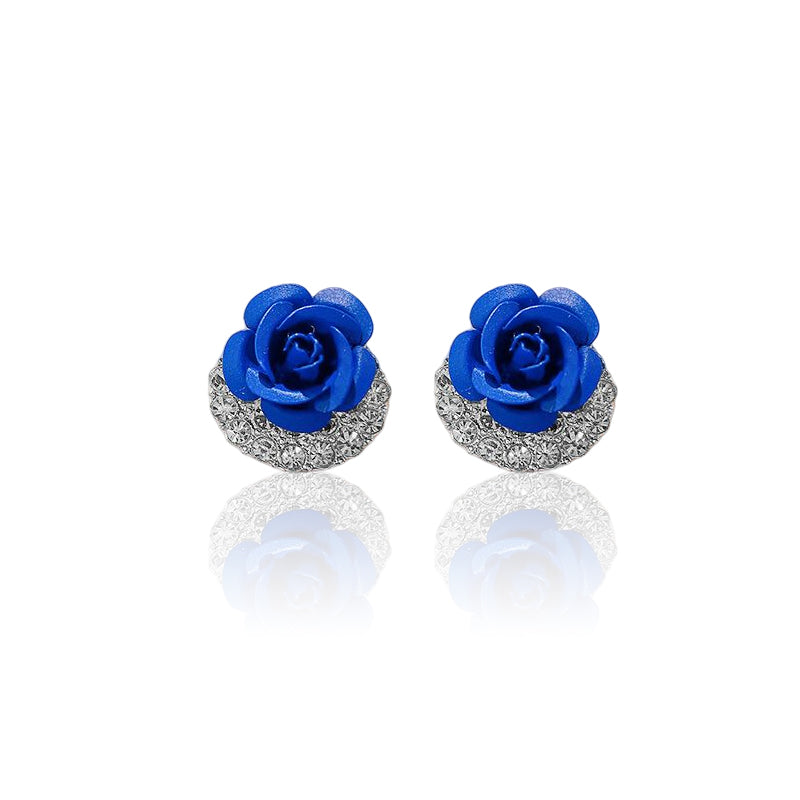 Frendorf | Blaue Rosen Ohrstecker