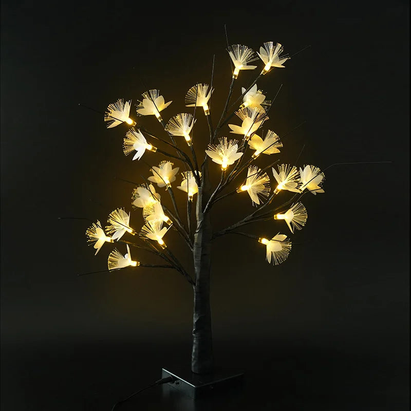 Frendorf | GlowBirch Faseroptische Baumleuchte | Weiße Birke Design | Stimmungsvolle Beleuchtung | Deko für Zuhause