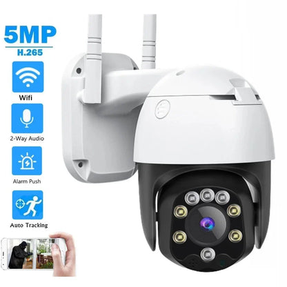 SD05W 5MP HD PTZ IP Kamera, 5x Zoom, Nachtsicht, Menschenerkennung, wasserdicht, H.265+, Outdoor Speed Dome CCTV