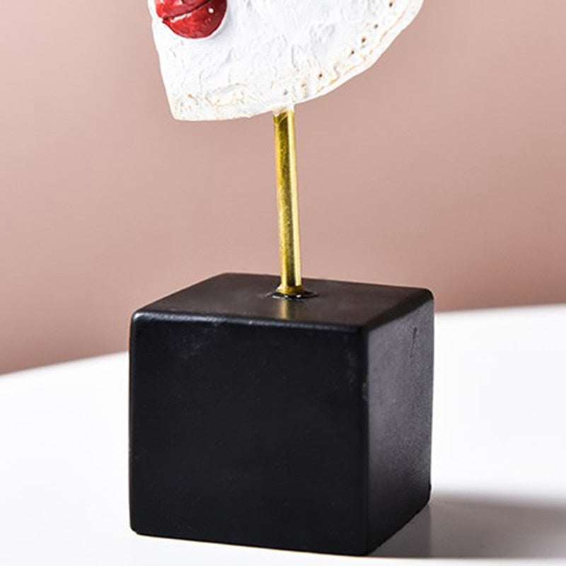 Abstract Pop Art Gesicht Home Skulptur