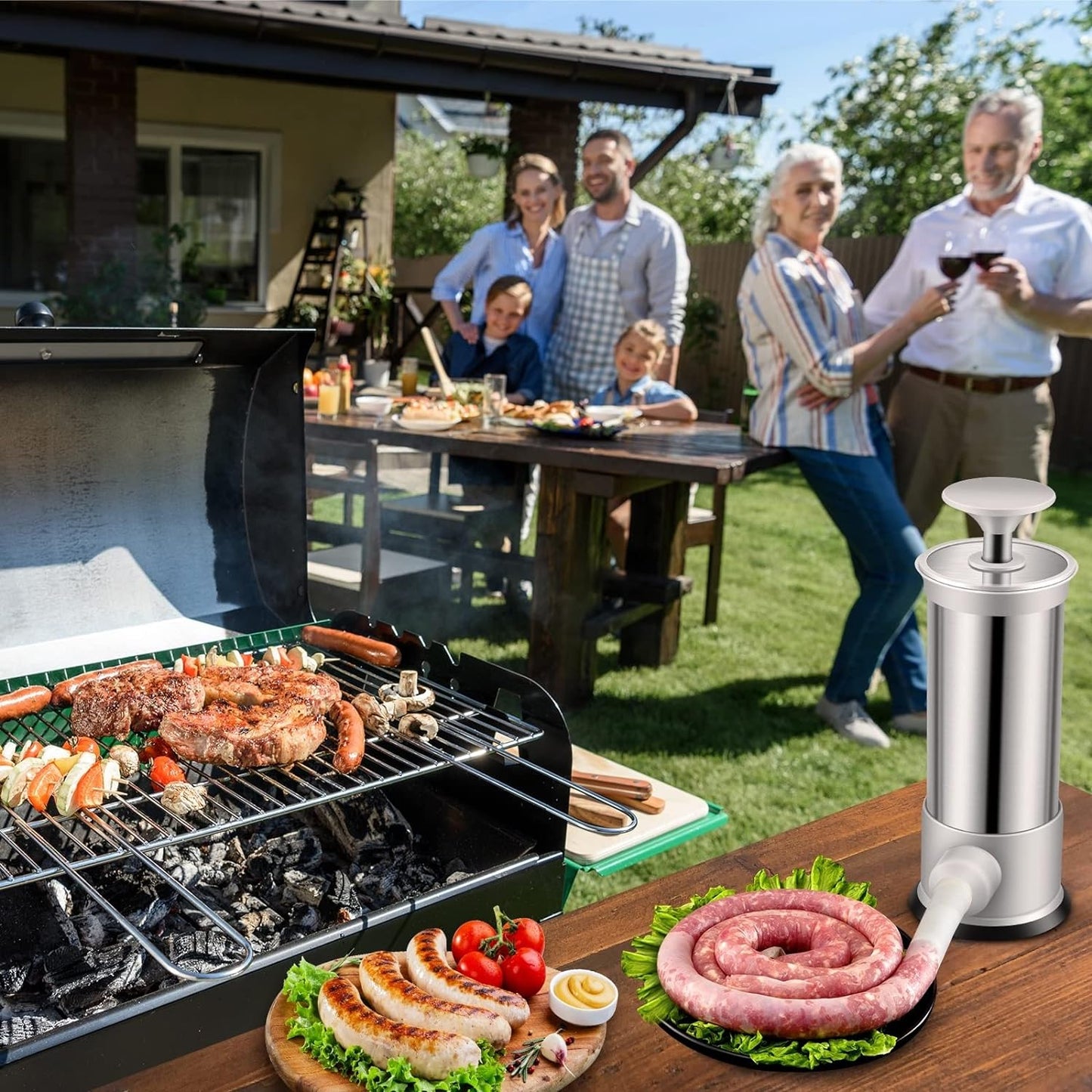 Frendorf | Wurstfüller mit 4 verschiedenen Größen Füllrohre