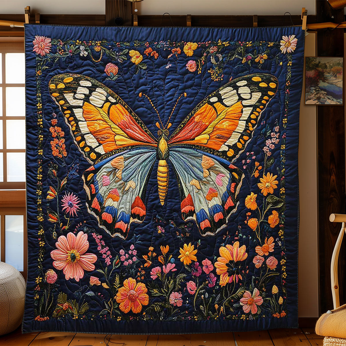 Blossom Butterfly Steppdecke