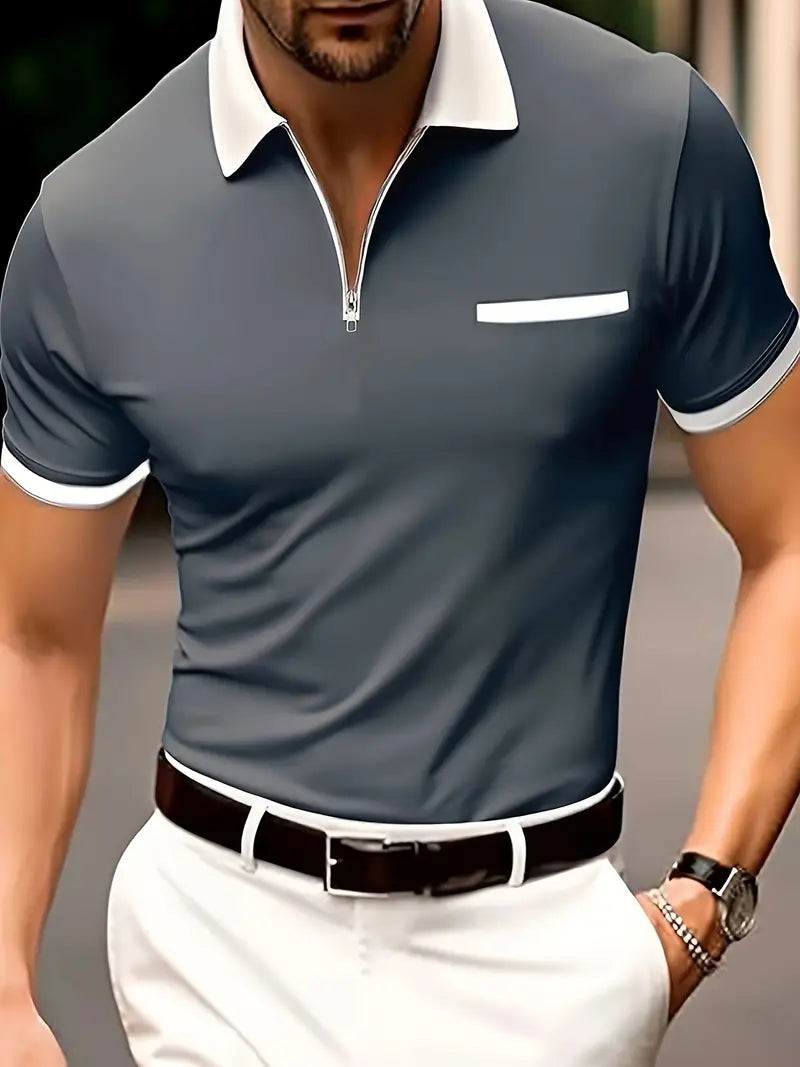 Frendorf | – atmungsaktives herren-golfshirt mit v-ausschnitt