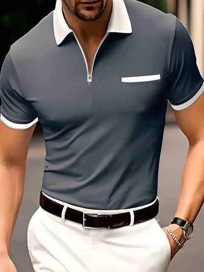 Frendorf | – atmungsaktives herren-golfshirt mit v-ausschnitt