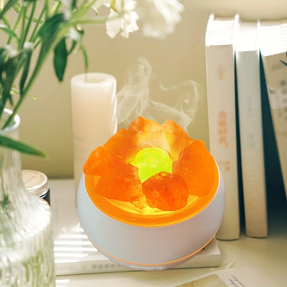 Salzlampe Diffusor - 3-in-1 ätherischer Öldiffusor, Himalaya-Salzlampe & Luftbefeuchter