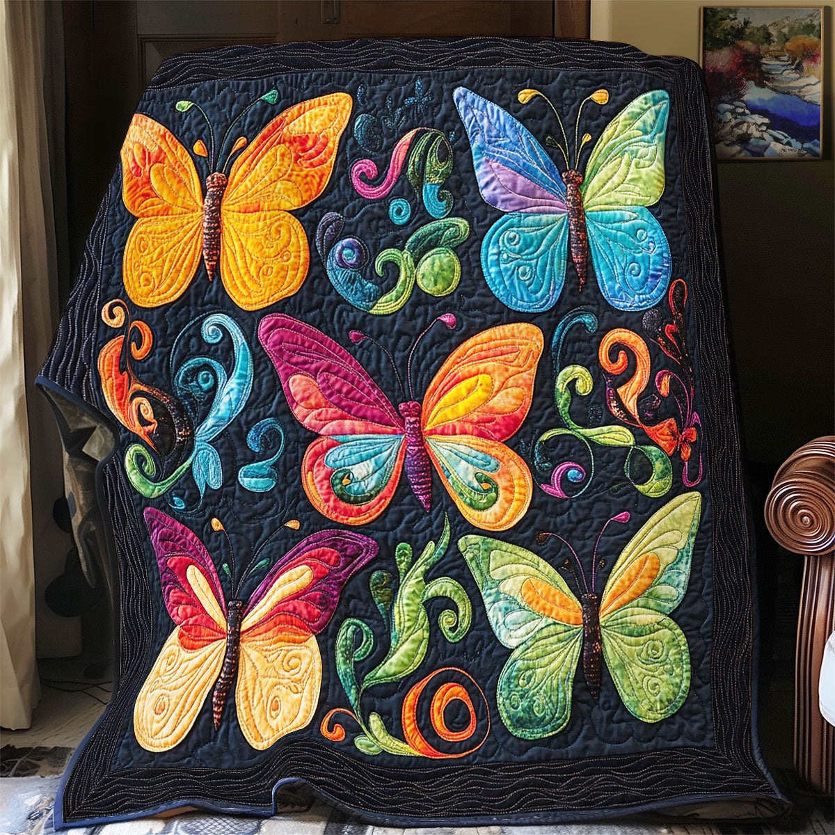 Farbiger Magischer Schmetterling Quilt