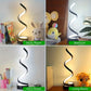 Moderne Spiral Tischlampe – Kreative LED Schreibtischlampe mit sanftem warmem Licht, perfekt für Schlafzimmer, Wohnzimmer und Studien Dekor