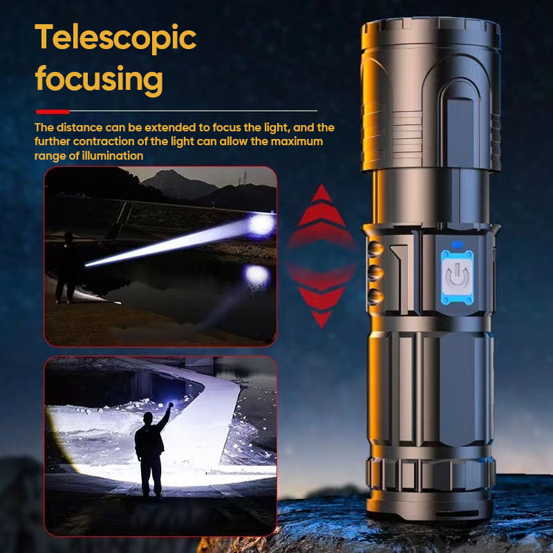 Frendorf | Helle Taschenlampe Weißer Laser Teleskop-Zoom Langstrecken-Taschenlampe