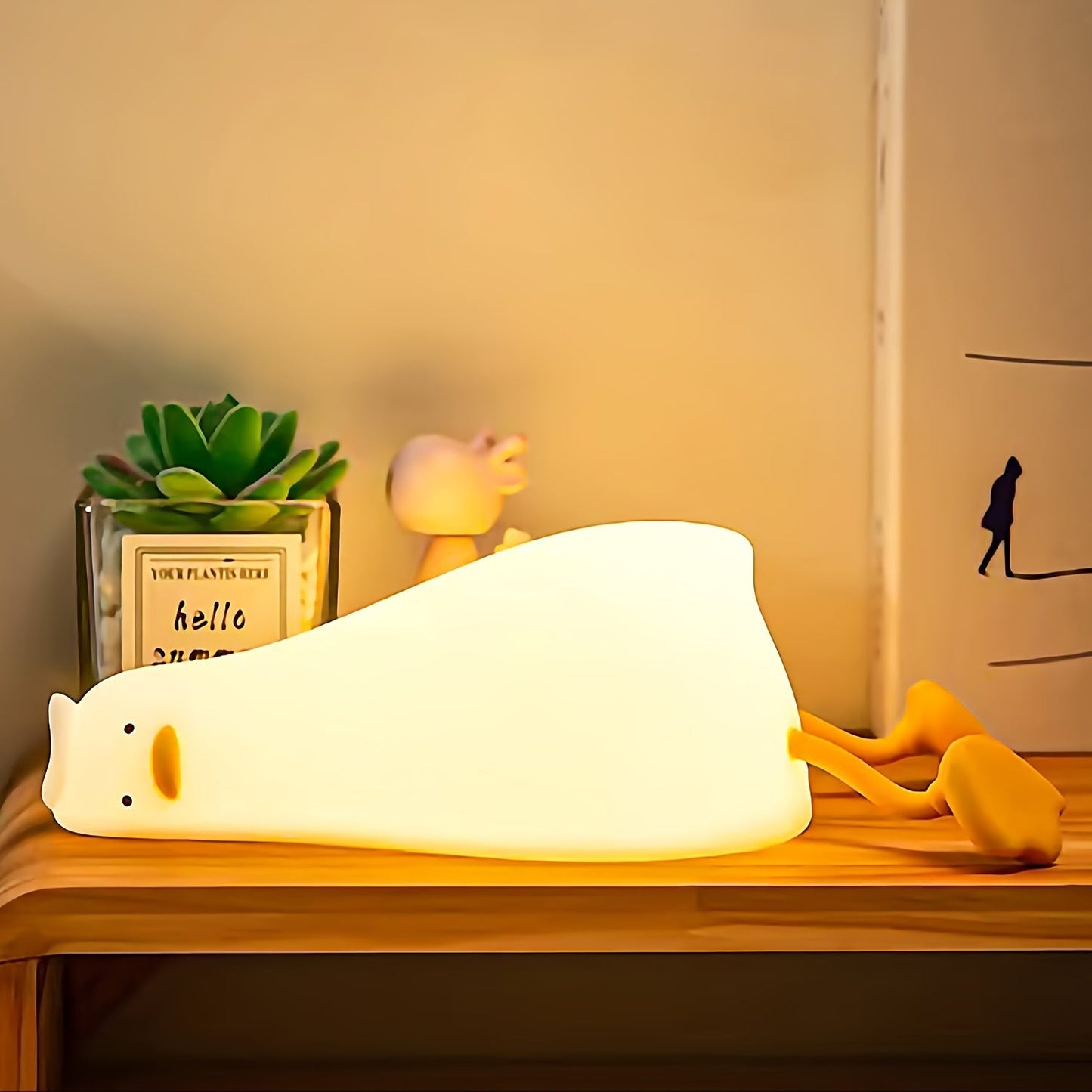 Sleeping Duck Lampe - Wiederaufladbare Dimmbare Silikon Nachtlicht
