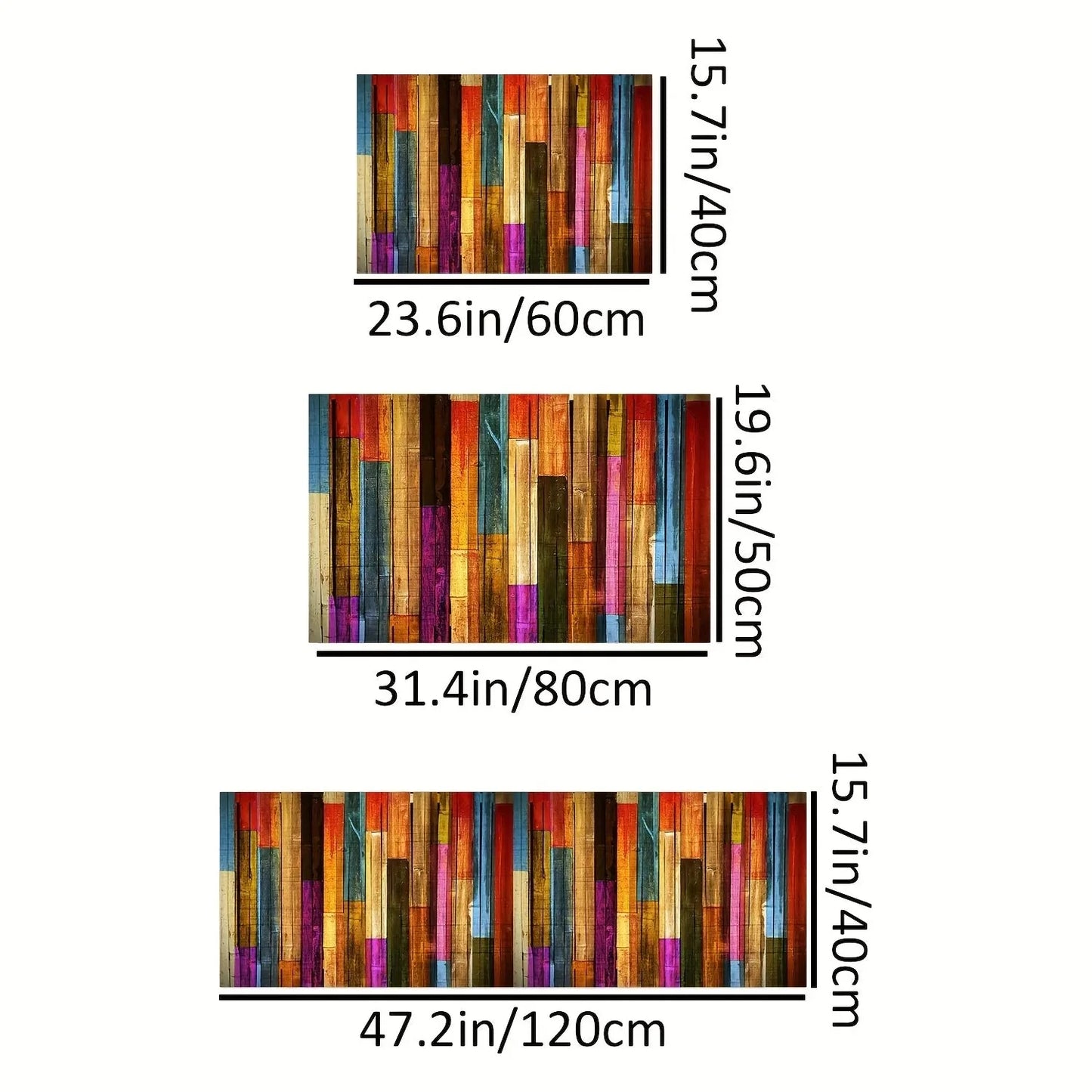 1 Stück, Bunt Geometrisch Bedruckte Fußmatte, Anti-Rutsch Ölbeständige Fußmatte für die Küche, Innenbodenläufer Teppich