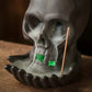 1pc LED Wasserfall Drache Räuchergefäß Schädel Backflow Räuchergefäß Halloween Wohnkultur Aromatherapie (Ohne Räucherwerk)