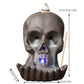 1pc LED Wasserfall Drache Räuchergefäß Schädel Backflow Räuchergefäß Halloween Wohnkultur Aromatherapie (Ohne Räucherwerk)