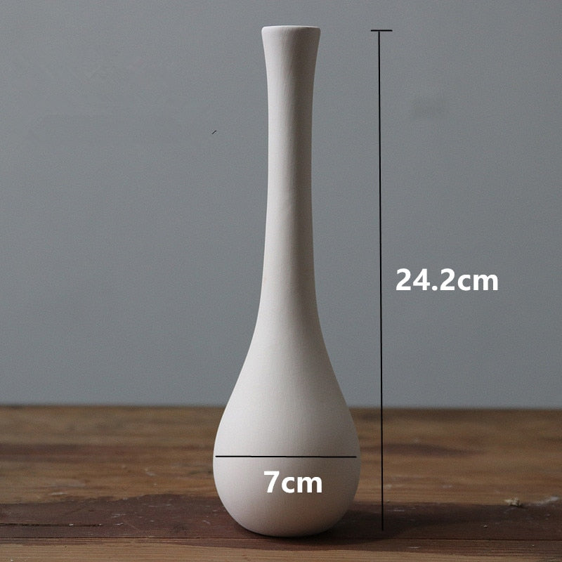 1 Stück Weiß Frosted Keramikvase Ornamente Wohnkultur Keramik Blumen vase Hochzeitsfotografie Requisiten