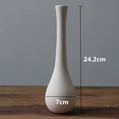 1 Stück Weiß Frosted Keramikvase Ornamente Wohnkultur Keramik Blumen vase Hochzeitsfotografie Requisiten