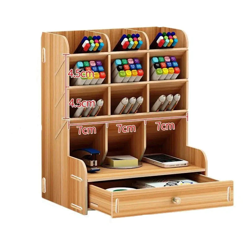 PenBox | Schreibtisch-Organizer | Holz-Stifthalter | Stilvolle und Effiziente Aufbewahrungslösung