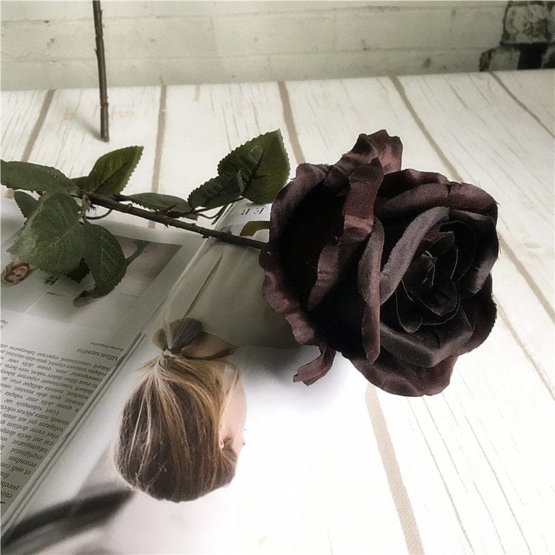 Frendorf | 1pcs Künstliche schwarze Rose