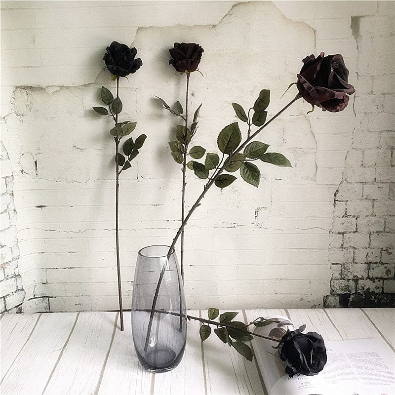 Frendorf | 1pcs Künstliche schwarze Rose