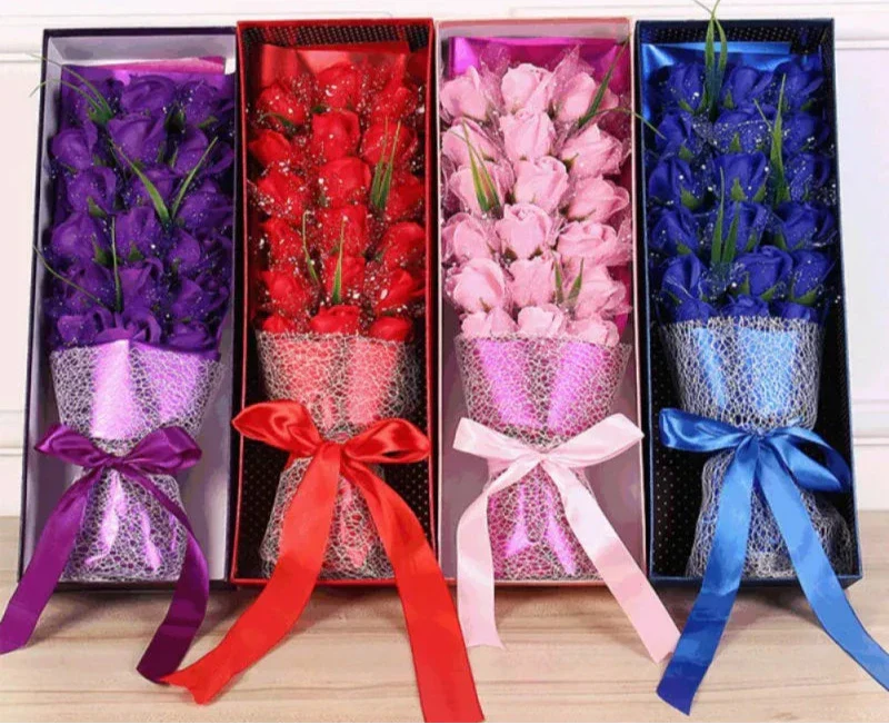 Frendorf | 1 Stück handgemäßer Rosen-Seifen-Blumenstrauß