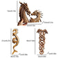 1 Stück Harz Schnitzerei Drache Statue Wandhängende Dekoration Skulptur Heim Handwerk Ornament Drache Statue Wanddekoration 3D Wandkunst Skulptur