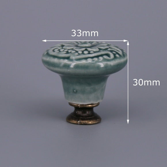 1x spezielle Farbe keramische Kleiderschrank Schublade Ziehgriff Möbelknopf Hardware Europa Schrank Küchenschrank Griffe Schublade Ziehen