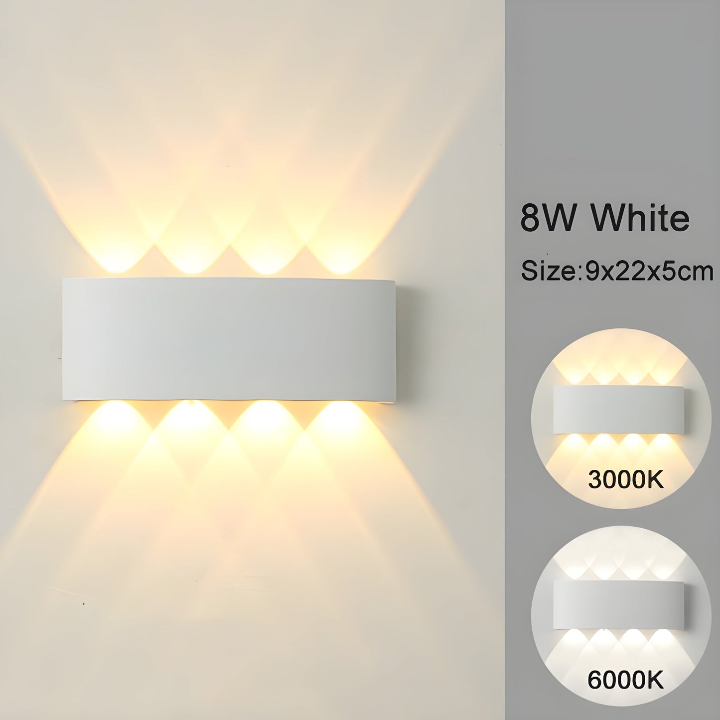 LED-Wandmontageleuchten für Innen- und Außenbereiche