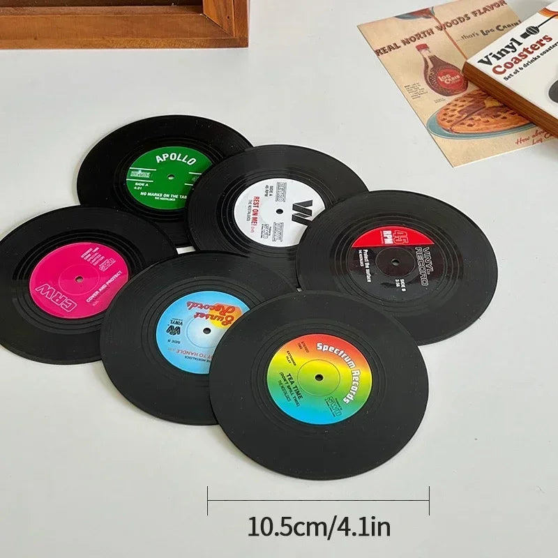 Vinyl-Schallplatten-Untersetzer-Set