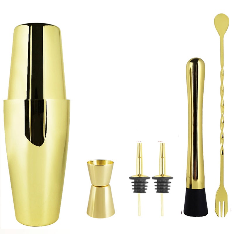 Frendorf | 2-6Stück Amerikanischer Stil Boston Edelstahl Shaker Cocktail Shaker