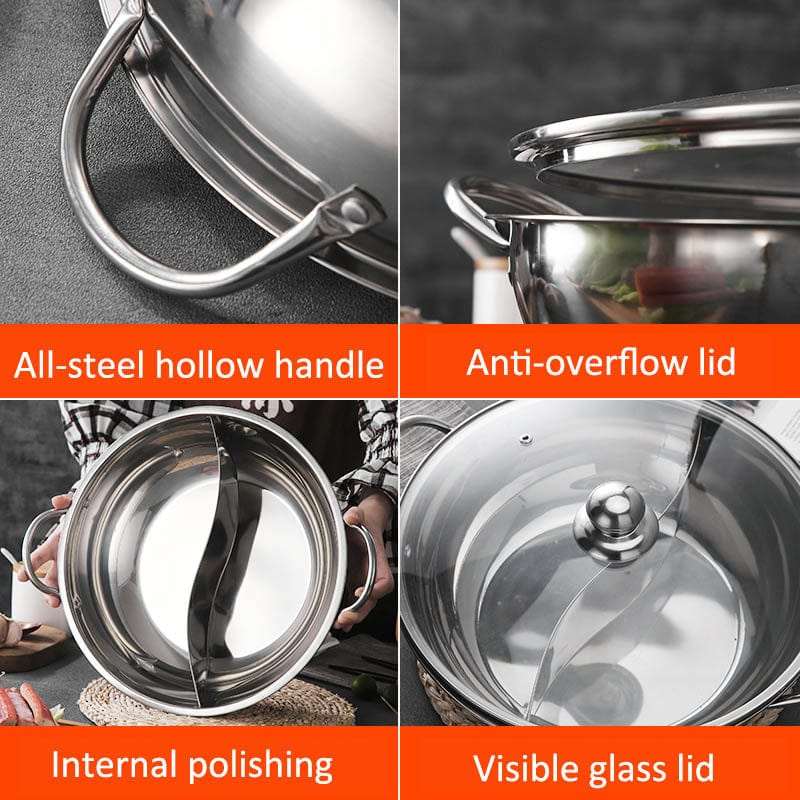 Frendorf | 2 in 1 Geteilter Hot Pot mit Deckel