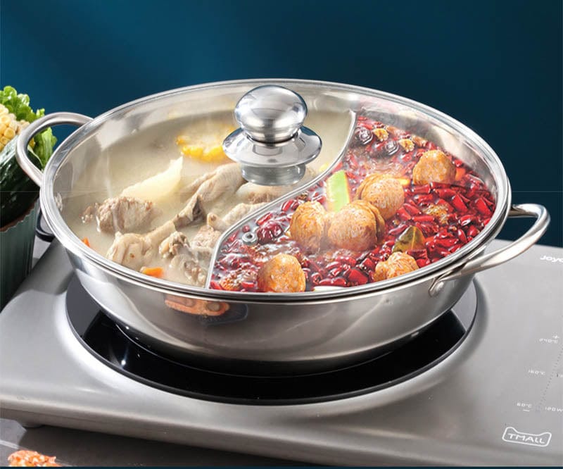 Frendorf | 2 in 1 Geteilter Hot Pot mit Deckel