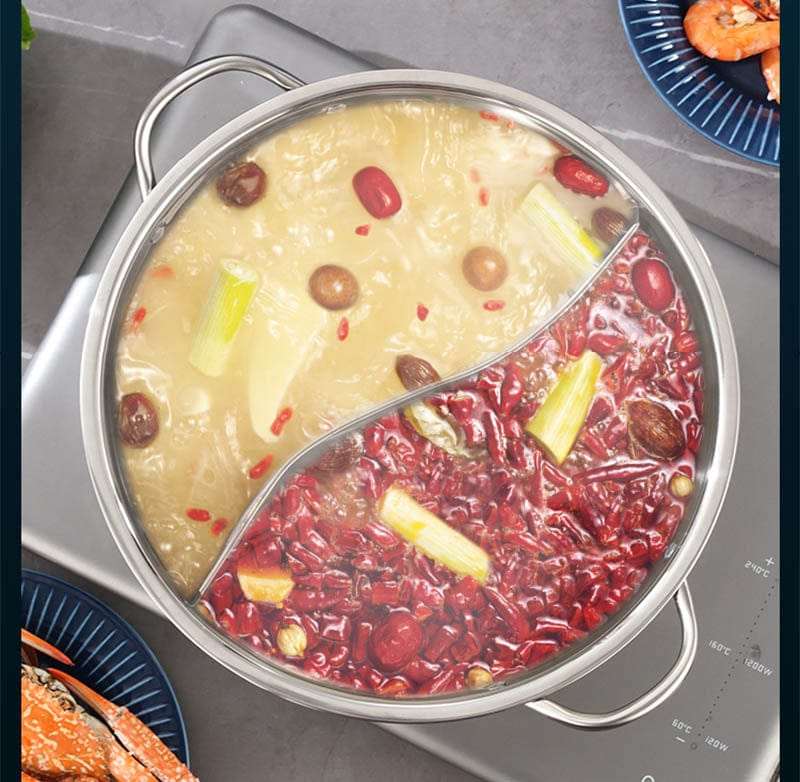 Frendorf | 2 in 1 Geteilter Hot Pot mit Deckel