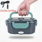 2-in-1 Elektrische Heizende Lunchbox Auto + Zuhause 12V/220/110V Tragbare Edelstahl-Auskleidung Bento-Lunchbox Lebensmittelbehälter Bento-Box