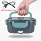 2-in-1 Elektrische Heizende Lunchbox Auto + Zuhause 12V/220/110V Tragbare Edelstahl-Auskleidung Bento-Lunchbox Lebensmittelbehälter Bento-Box