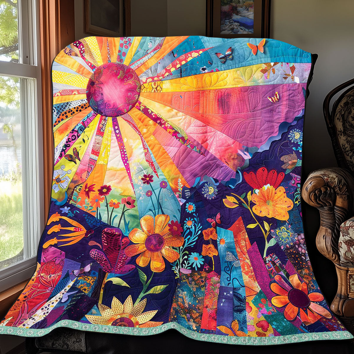 Hippie Sonnenstrahlen Quilt