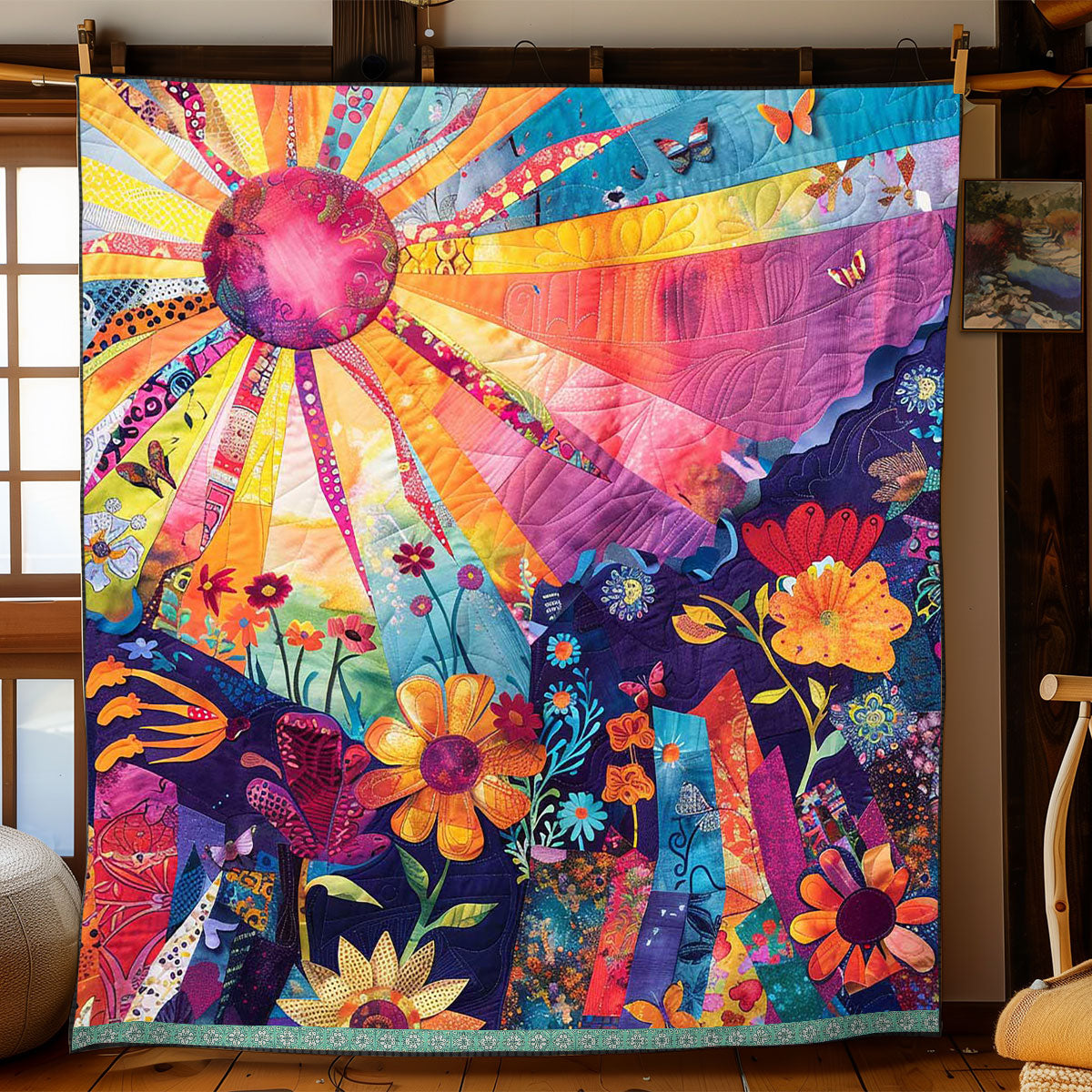 Hippie Sonnenstrahlen Quilt