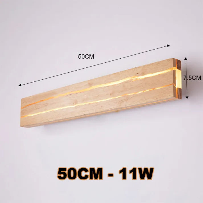Frendorf | WoodCrack Moderne Holz-Wandleuchte | LED Wandlampe | Stilvolle Wohnraumbeleuchtung | Dekorative Beleuchtung