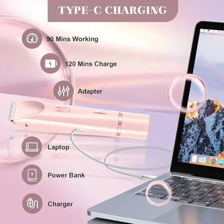 Frendorf | 2-in-1 Damen-Trimmer – Sanft & präzise für Gesicht & Körper