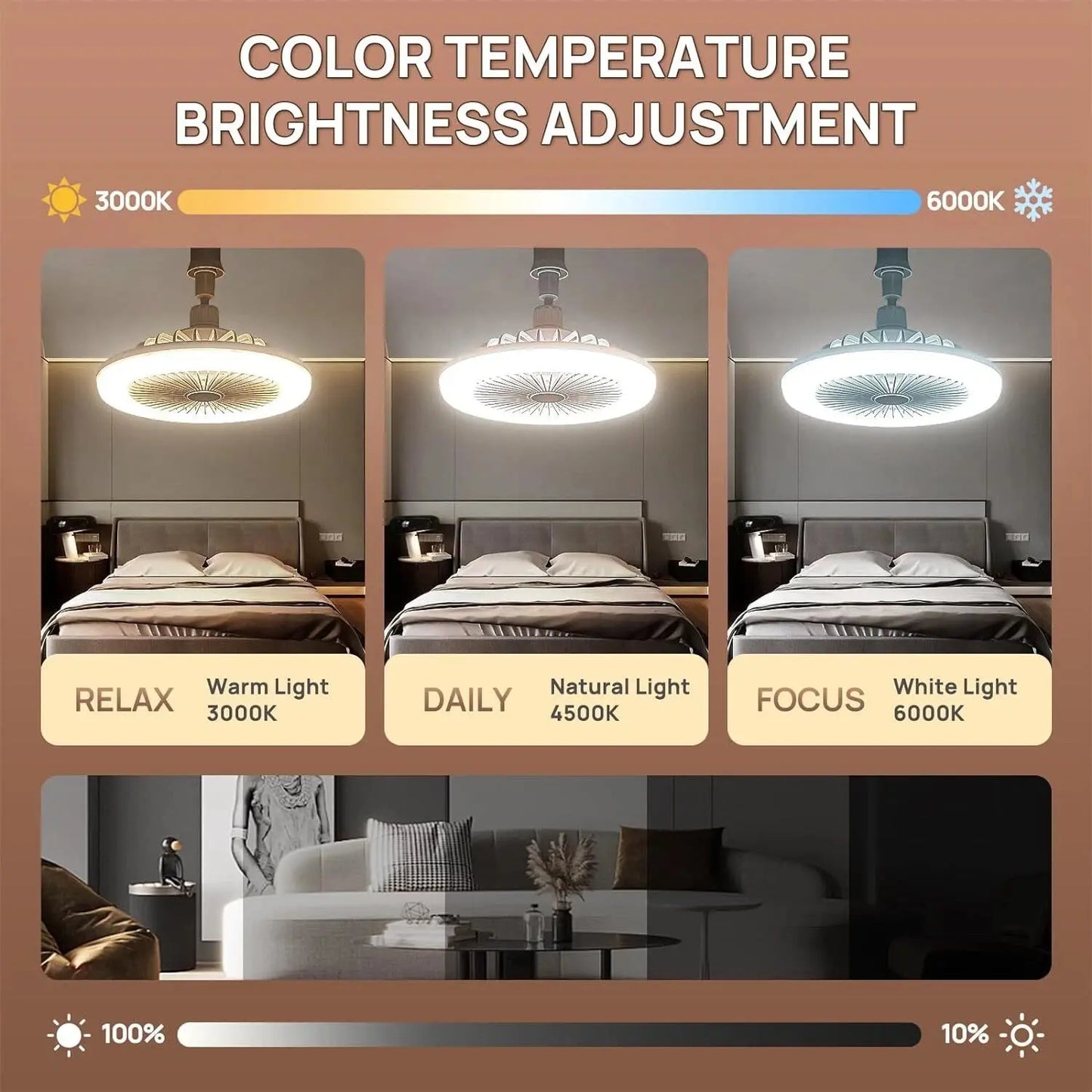 Frendorf | 2-in-1 Deckenlampe mit Ventilator – Steuerbar per Fernbedienung
