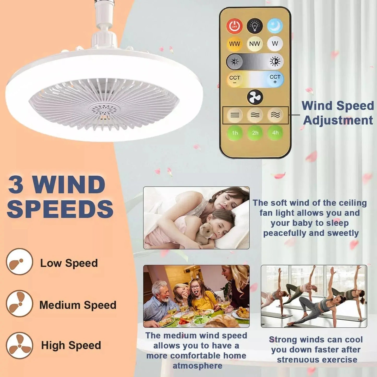 Frendorf | 2-in-1 Deckenlampe mit Ventilator – Steuerbar per Fernbedienung