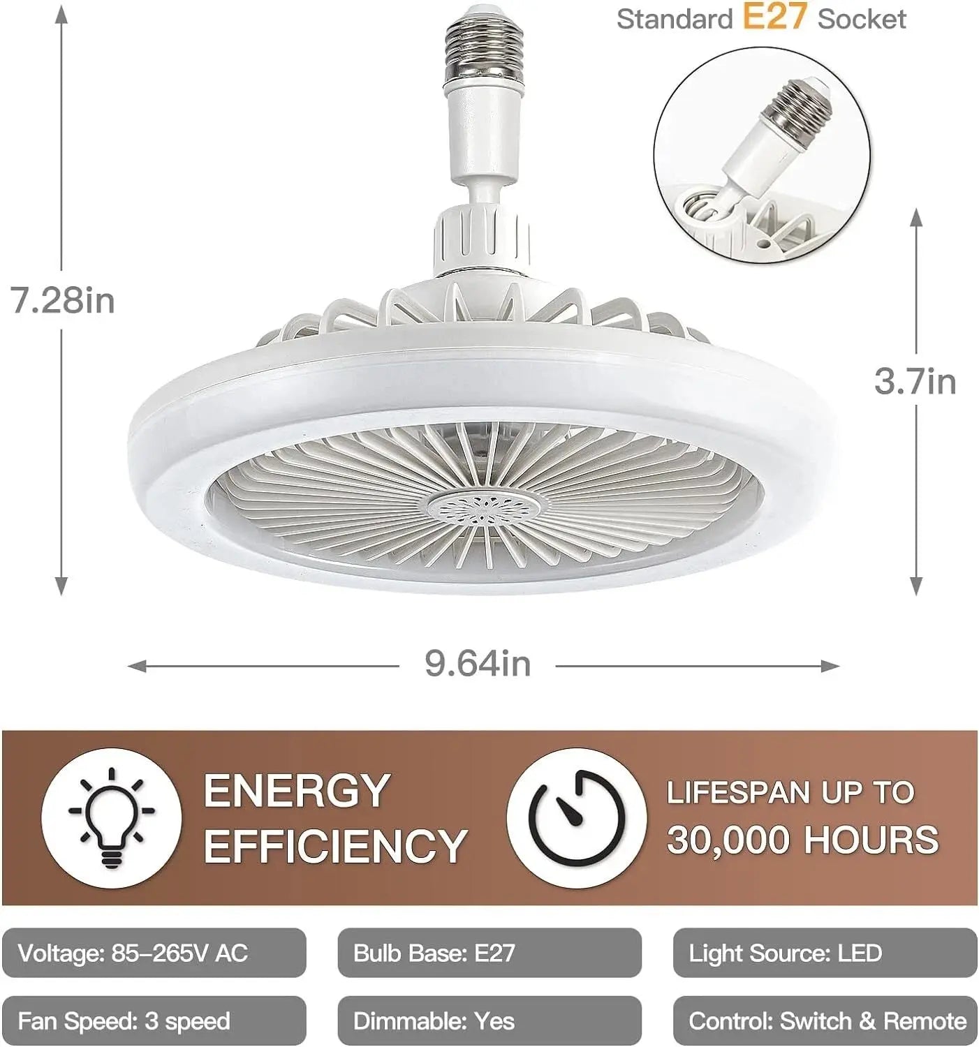 Frendorf | 2-in-1 Deckenlampe mit Ventilator – Steuerbar per Fernbedienung