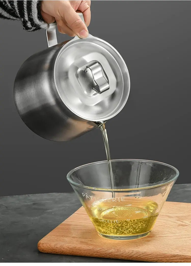 Frendorf | 2-in-1 Edelstahl-Fettfiltertopf – Frittieren & Ölsieben in einem