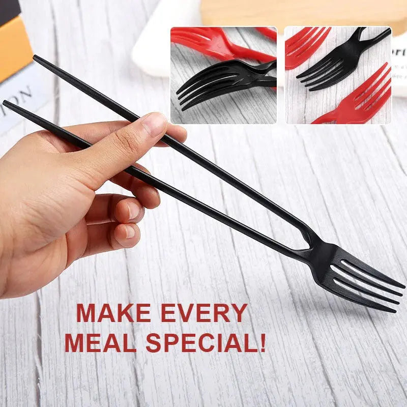 Frendorf | 2-in-1 Gabel & Essstäbchen – Ideal für Pasta, Sushi, Salat & Dessert