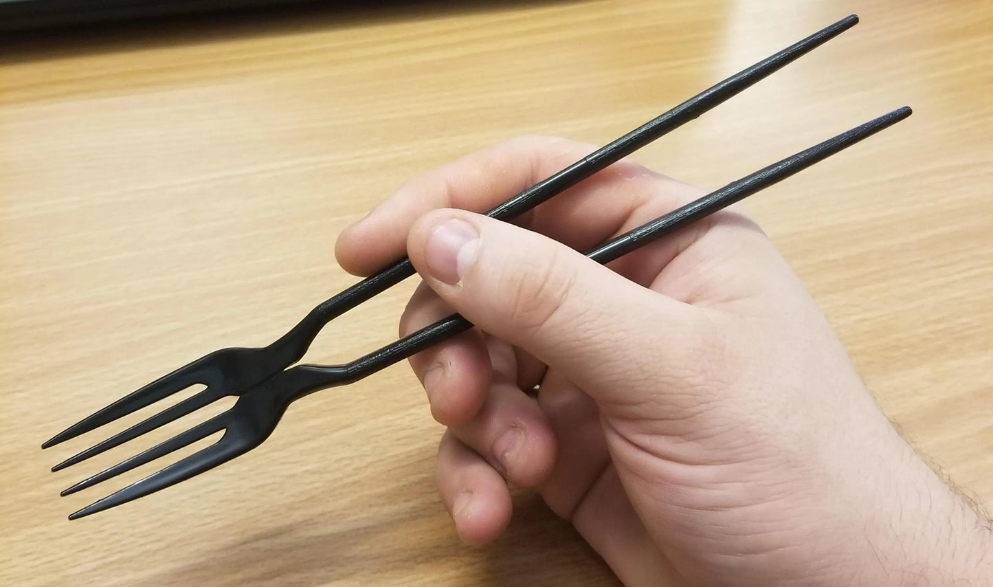 Frendorf | 2-in-1 Gabel & Essstäbchen – Ideal für Pasta, Sushi, Salat & Dessert