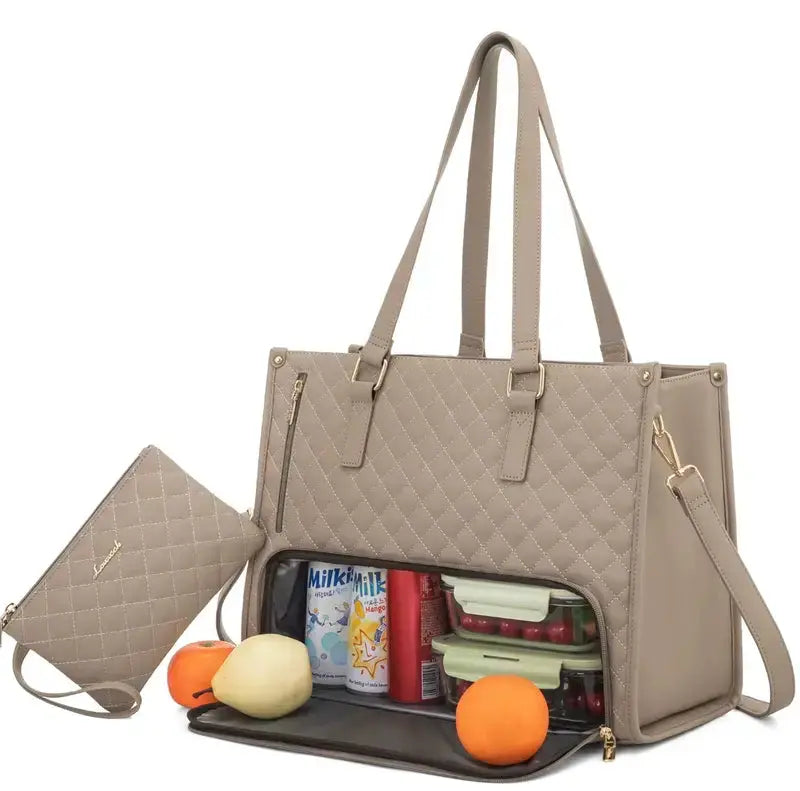 Frendorf | 2-in-1 Isolier-Tasche mit Laptopfach – Stilvoll & Praktisch für Arbeit und Alltag