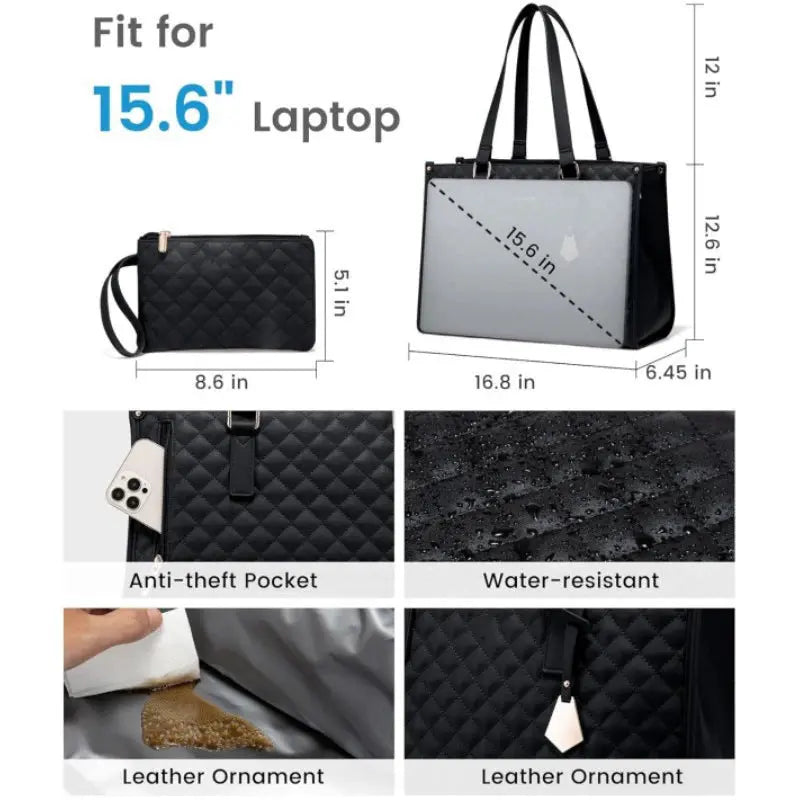Frendorf | 2-in-1 Isolier-Tasche mit Laptopfach – Stilvoll & Praktisch für Arbeit und Alltag