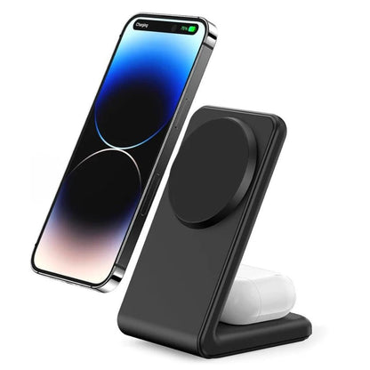 Frendorf | 2-in-1 Magnetisches Ladegerät für iPhone & AirPods – Schnell, Kabellos, Effizient und Sicher