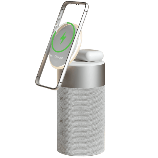 Frendorf | 2-in-1 MagSafe Ladegerät mit Bluetooth-Lautsprecher und Powerbank