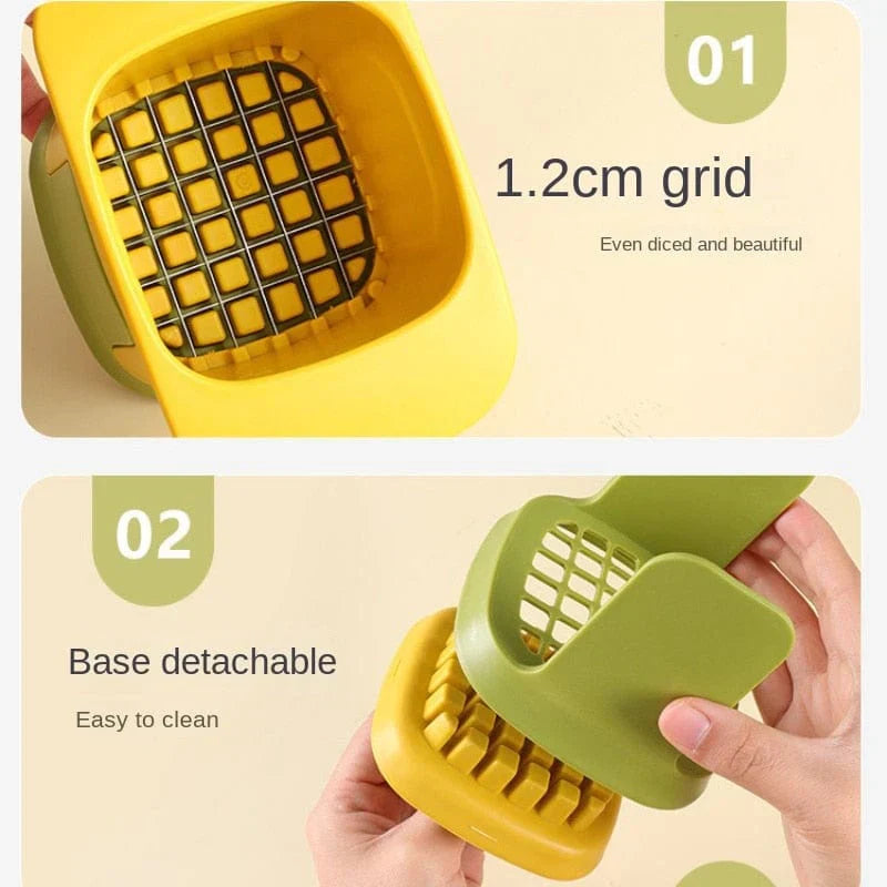 Frendorf | 2-in-1 Gemüsezerkleinerer Würfeln & Schneiden