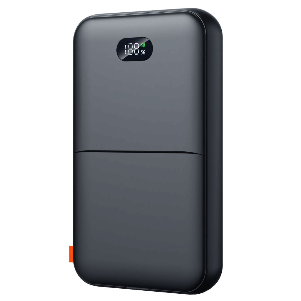 Frendorf | 2-in-1 PowerBank mit PD 20W Schnellladung, Kabellosem Laden & LED-Display – 10.000mAh, Kompakt, Für 4 Geräte