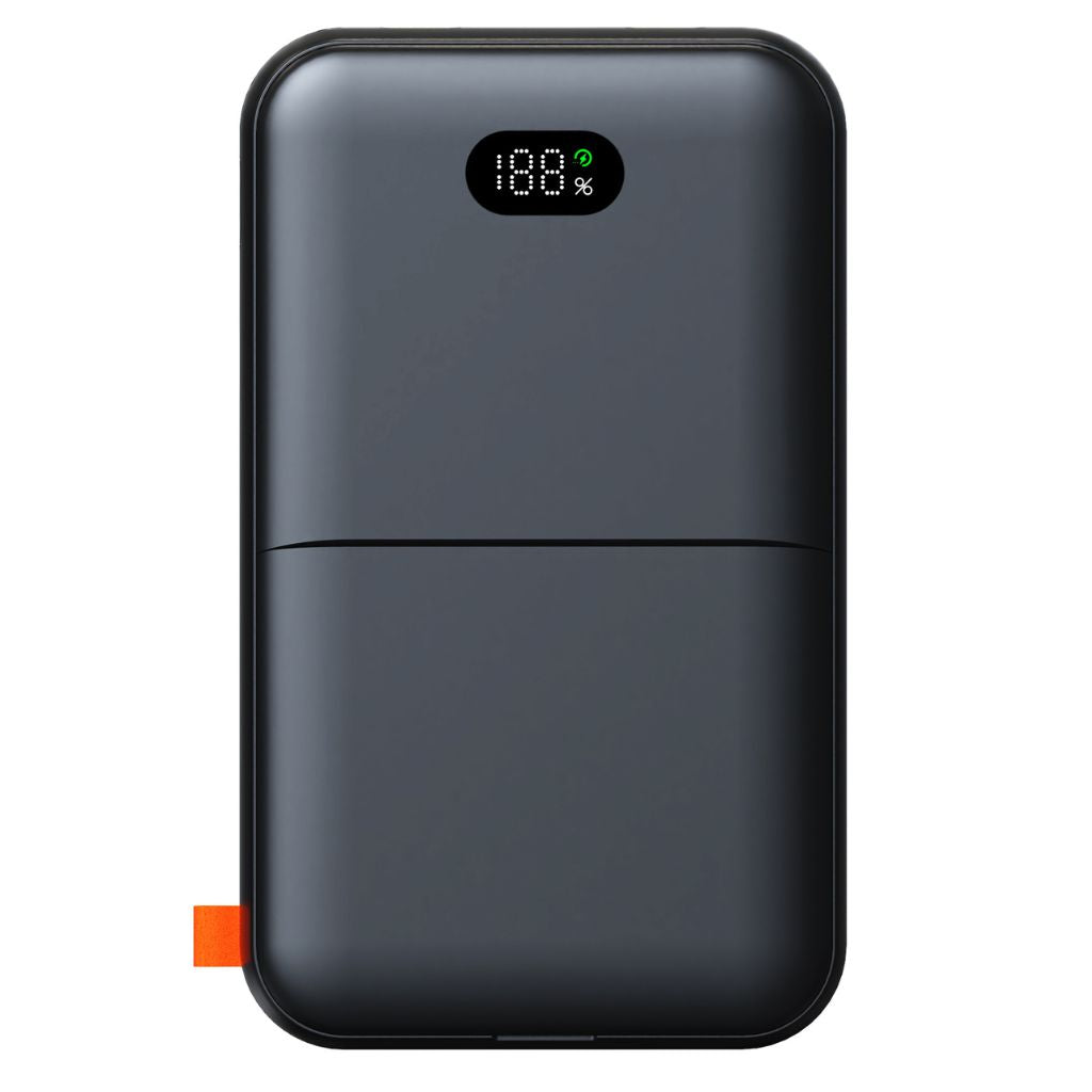 Frendorf | 2-in-1 PowerBank mit PD 20W Schnellladung, Kabellosem Laden & LED-Display – 10.000mAh, Kompakt, Für 4 Geräte