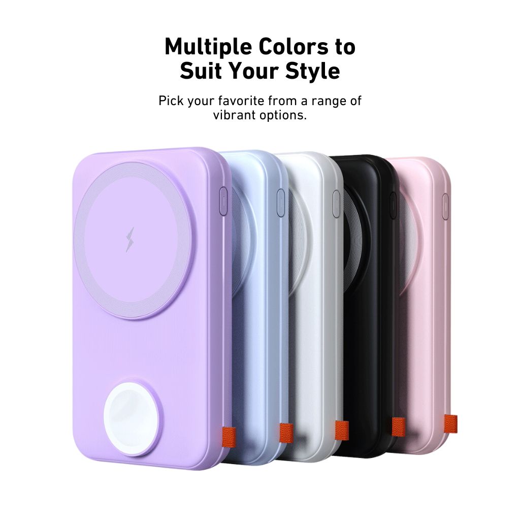 Frendorf | 2-in-1 PowerBank mit PD 20W Schnellladung, Kabellosem Laden & LED-Display – 10.000mAh, Kompakt, Für 4 Geräte